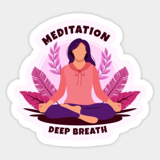 Meditation and Deep Breath Sticker